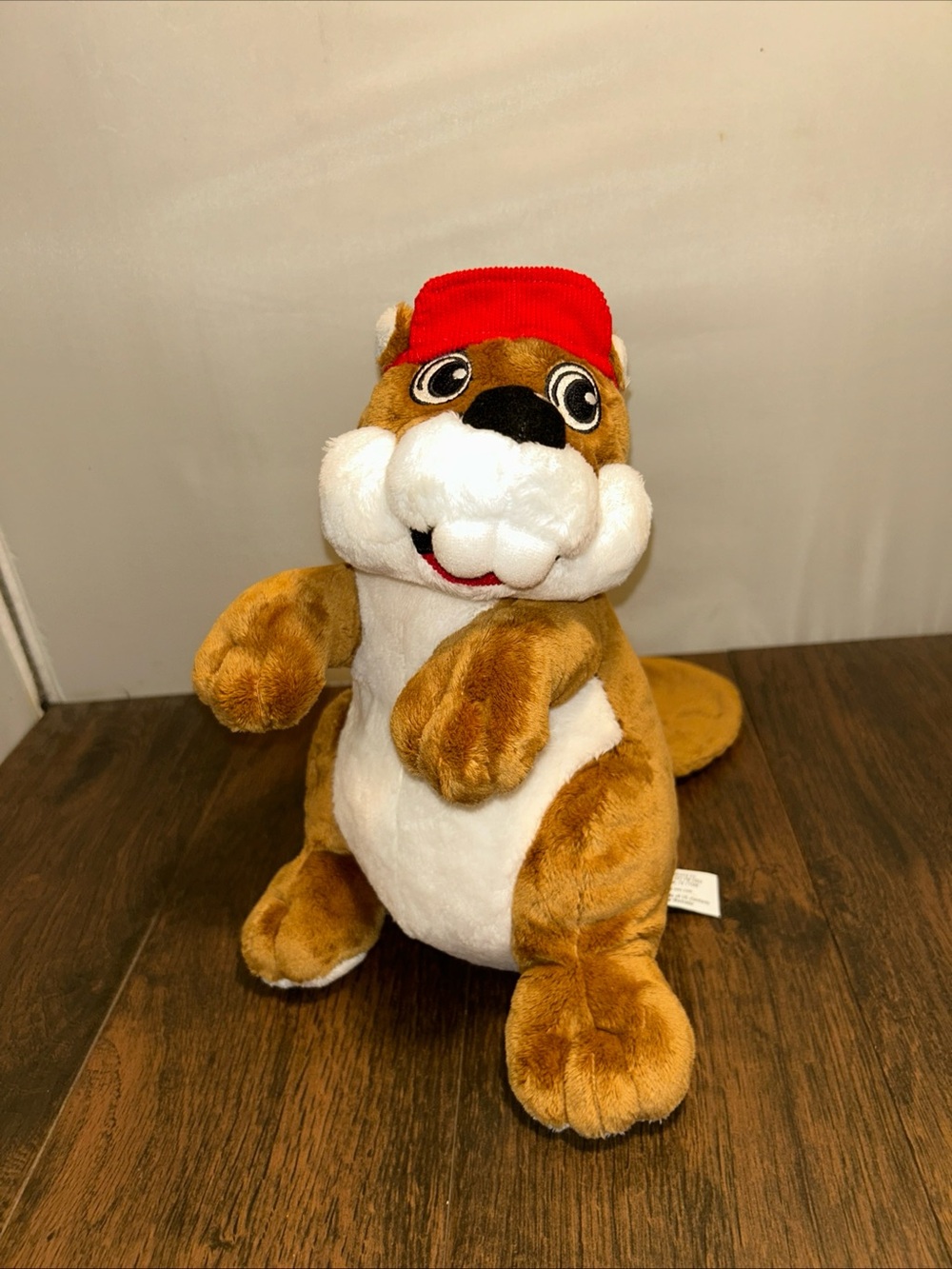 Buc-ees Beaver Mascot Plush 10" Red Hat Gas Station Stuffed Toy 2025